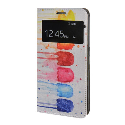 

MOONCASE Case for Samsung Galaxy S6 Slim Flip Leather Wallet Card and Kickstand Case Cover / a14