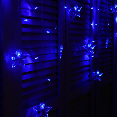 

JULELYS Star LED Curtain Light Christmas Garland Window LED Lights Decoration For Wedding Holiday Party Home Room Festoon Decor