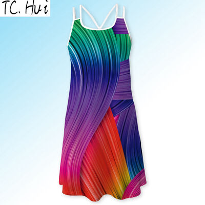 

New 2018 Summer Style Women Sleeveless Vintage Dresses 3D Floral Print Casual Loose Sexy Chiffon Dashiki Boho Dress