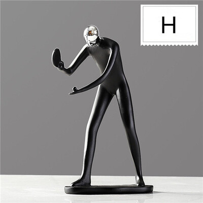 

Modern minimalist resin sport figurines Living room wine cabinet resin crafts home decorations accessories