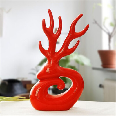 

Ceramic crafts lovers Antlers home decoration living room furniture decoration wedding gifts
