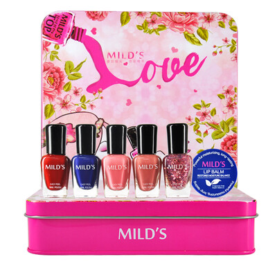 

Mild'S (MILD'S) tasteless green pregnant women can use the secret garden set pink drill Orchids (nail polish 7ml * 5 & lip balm 7g & secret garden painted color card)