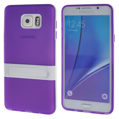 

MOONCASE Samsung Galaxy Note 5 ЧЕХОЛ ДЛЯ Soft Silicone Gel TPU Skin With Bracket Protective Purple 01