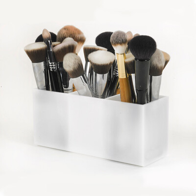 

Aila Acrylic Brush And Liner Organizer 3 Slots Lipstick Stand Case Jewelry Box Cosmetic Holder Storage Box