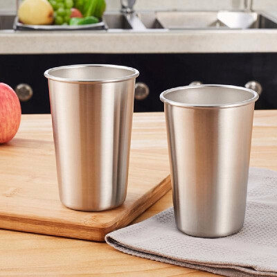 

5 PCS Stainless Steel Pint Cups Tumbler Beer Mug Travel & Cooler Mugs Party Camping Picnic Juice Cup Drop Resistance