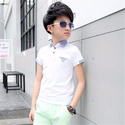 

Summer T Shirt & Pants 2 PCS Boy Clothing Sets Casual Sports Short Sleeve Plaid Kids Tracksuits 5 6 7 8 9 10 11 12 13 14 Year