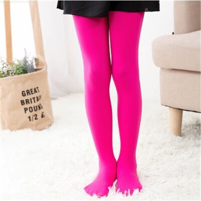 

2018 Spring Candy Color Kids Pantyhose Ballet Dance Tights for Girls Stocking Children Velvet Solid White Pantyhose Girls Tights