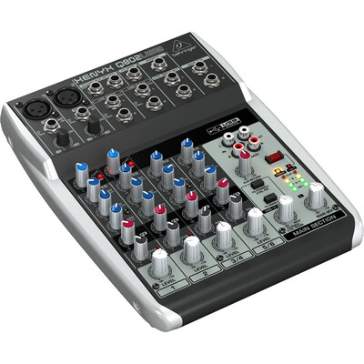 

Behringer Q802USB Mixer USB monitor with sound card karaoke recorder home K song personal recording business conference stage performance etc