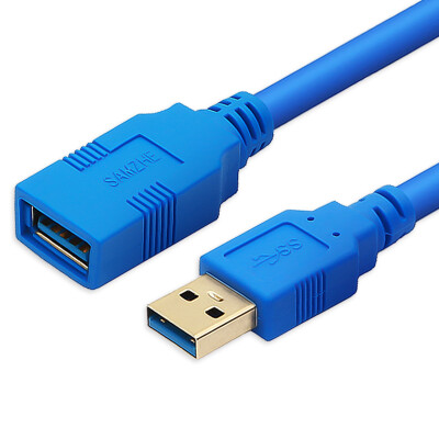 

Yamazawa SAMZHE UK-104 Gold-plated version USB30 high-speed transmission data extension line male to female AM ​​ AF data cable U disk mouse keyboard extension line blue 2 meters