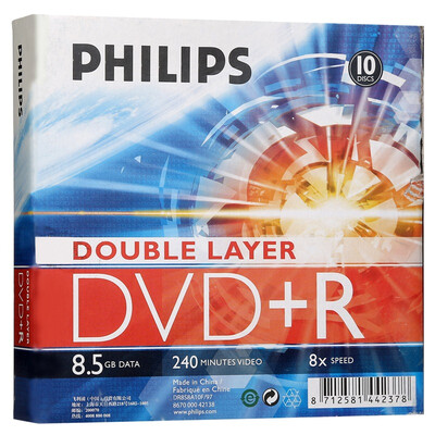 

Philips PHILIPS DVD R DL 8 speed 85GB single-sided double 10-box box burner