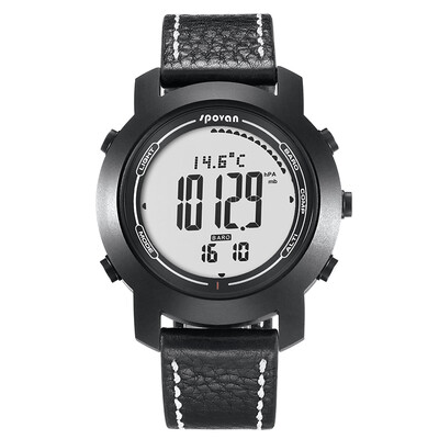 

SPOVAN Bravo II Men Hiking Climbing Outdoor Watches Genuine Leather Sapphire Digital Watch Men Casual Wistwatches