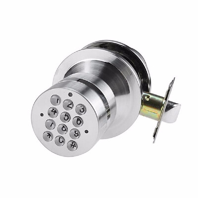

GreySilver New Handle Intelligent Electronic Anti-theft Lock Digital Code Keyless Keypad Security Entry Door Lock Adjustable Latc
