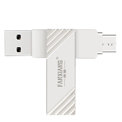 

FANXIANG F381 128G Apple Mobile U disk USB30 Apple Official MFI Certification iPhone&iPad Dual Interface Mobile Computer Dual Silver