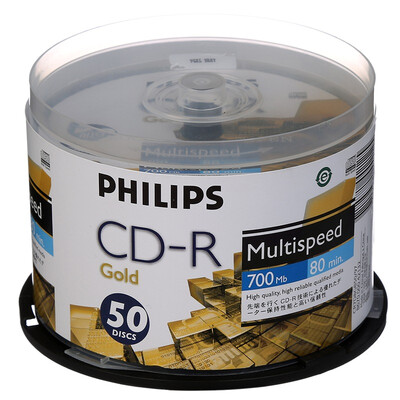 

Philips (PHILIPS) CD-R 52 Форум Скорость 700M золотые диски бочка 50