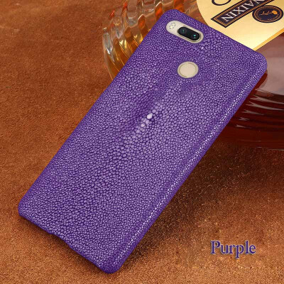 

Genuine Leather Phone Case For Xiaomi 5X Case Natural Pearl Fish Skin Back Cover For Redmi 4 4X 5 5X Case