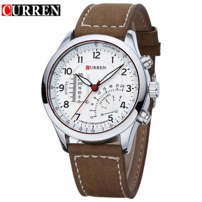 

CURREN 8152 Mens Quartz Watches Top Brand Luxury Men Wristwatches Men Military Leather Relogio Masculino Sports Watch