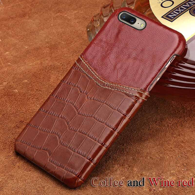 

Genuine Leather Phone Case For Oneplus 5T Case Crocodile Texture&Oil wax leather Back Cover For 3T 5 Case