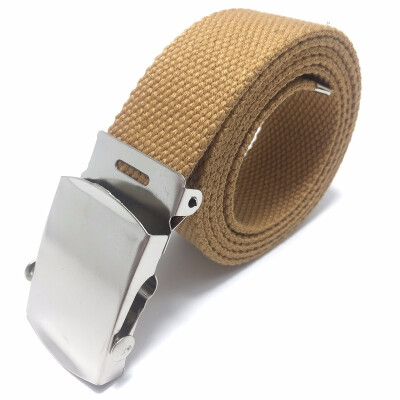 

Men Fashion Casual Cowboy Automatic Buckle Canvas Tactical Belt