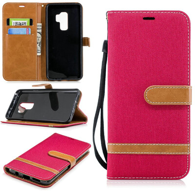 

BEFOSPEY Mixed Colors Denim PU LeatherSoft TPU Card Slot Stand Wallet Case For Samsung Galaxy S9201862"