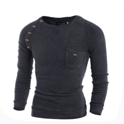 

Zogaa New Men's Knitwear Fashion Slim Pure Color