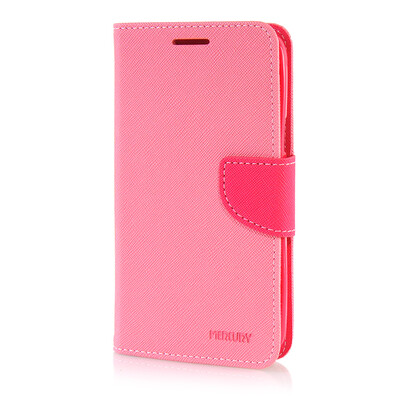 

MOONCASE Leather Side Flip Wallet Card Slot Pouch Stand ЧЕХОЛ ДЛЯ Samsung Galaxy Grand 3 / Grand Max G7200 Pink