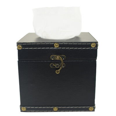 

Wooden Retro Tissue Box Holder Tissue Box Cover Case Napkin Dispenser