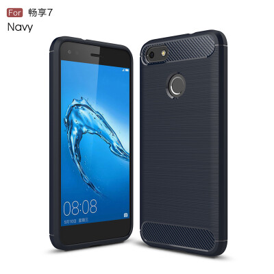 

Goowiiz Phone Case For Huawei Enjoy 7P9 Lite MiniY6 Pro 2017 Fashion Slim Carbon Fiber TPU Soft Silicone