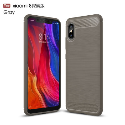 

Goowiiz Phone Case For Xiaomi Mi 88 Se8 Explore Fashion Slim Carbon Fiber TPU Soft Silicone Prevent falling