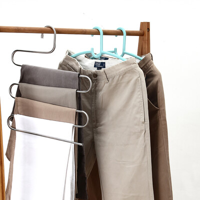 

Friends S-type multi-function stainless steel pants rack belt frame tie rack 2 sticks YS001J