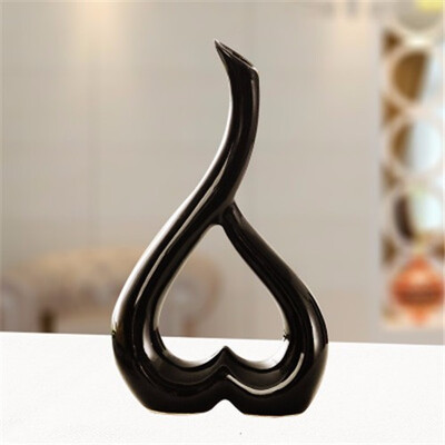 

Ceramic modern home crafts heart-shaped flower ornaments wedding gifts creative living room