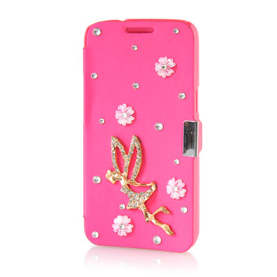 

MOONCASE Luxury Flower Crystal Leather Side Flip Wallet Pouch Case Cover for Samsung Galaxy Express 2 G3815