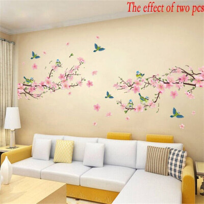 

New 3D Pink CHERRY BLOSSOM WALL Sticker Art Home Decor Graphic Flowers Petals Tree