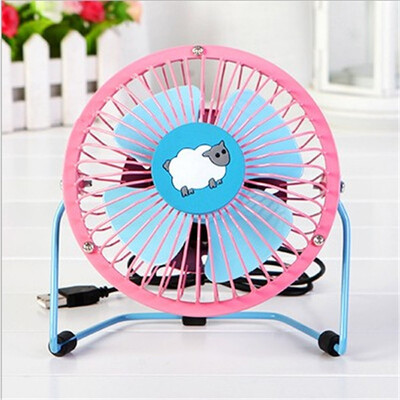 

Mini Cartoon Animal Pattern USB Silent Electric Fan Aluminum leaf small electric fan Portable mini