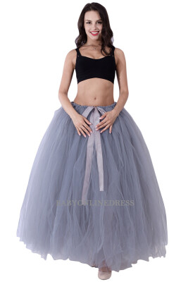 

High Quality 3 Layers 100cm Summer Long Tulle Skirt Fashion Pleated TUTU Skirts Womens Lolita Petticoat Bridesmaids