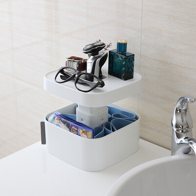 

Yimei home products emc bathroom storage box cosmetic storage box desktop finishing box can be raised&lowered YM-9212
