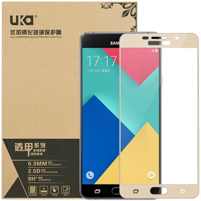 

You plus full coverage full-screen glass membrane phone touch protection film for Samsung Galaxy A9 / A9000 gold