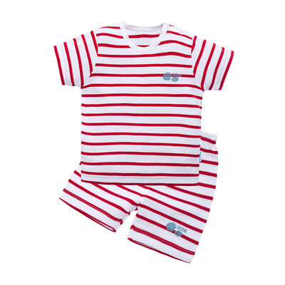

Beibei Yi bornbay suit Navy wind shoulder buckle short sleeve set 152T016 blue and white 90CM