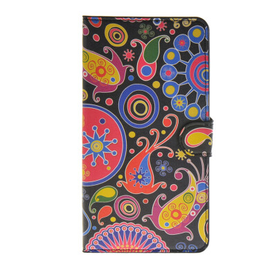 

MOONCASE Flower style Leather Side Flip Wallet Card Slot Stand Pouch ЧЕХОЛ ДЛЯ Samsung Galaxy Mega 2 G750F