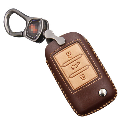 

Huarong Roewe RX5 key bag color matching smart three-button brown special car leather key set key ring