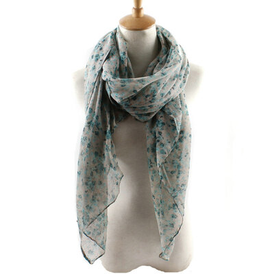 

Guttavalli New Arrival women Flowers Viscose Long Shawl Summer Autumn Female Lovely Floral Scarf Skinny Chevron Small flower dots