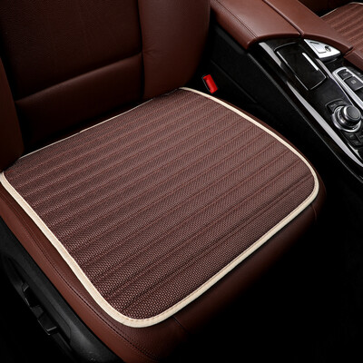 

Qiaodi car seat four seasons universal car seat cushion imitation linen cushion car square pad full hemp horizontal square pad coffee color 1 piece