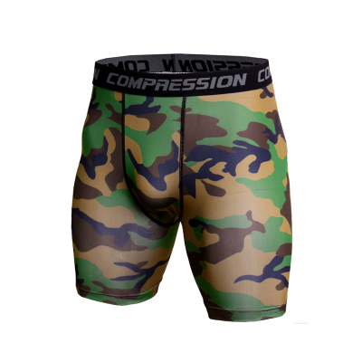 

3D Camo Compression Shorts Men 2018 Short Pants MMA High Elastic Skinny Leggings Bodybuilding Tights Men Fitness Sweat shorts