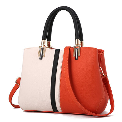 

Fashion Womens Handbag Simple Large Bags Contrast Color Shoulder Messenger Bag