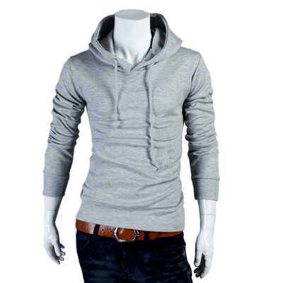 

CT&HF Men Leisure Fashion Fleece Temperament Elegant Pure Color Fleece Korean Men Long Sleeve Pullover Thick Cotton Fleece