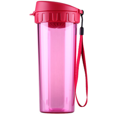 

Tupperware Tupperware tea rhyme plastic heart movement leakproof cup with carry rope tea tea cup 500ml US lip red