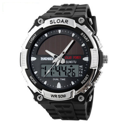 

SKMEI 0931 Mens Energy Solar Digital Military Waterproof Sport LED Watches