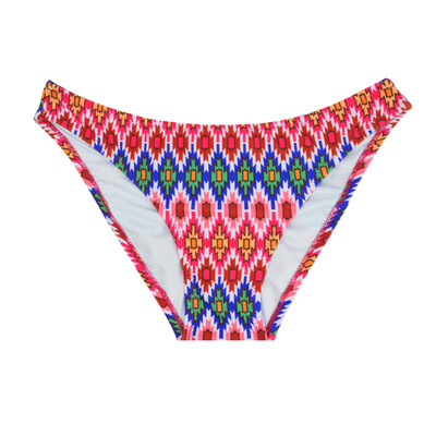 

2018 Girls Sexy Low Waist Candy Colors Bikini Bottom Women Print Cheeky Small Swim Briefs Sporty Shorts