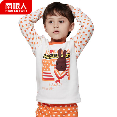 

Antarctic childrens thermal underwear for boys&girls cotton underwear thickening plus velvet autumn&winter clothes autumn pants set N124T83431 boys 83431 orange 140