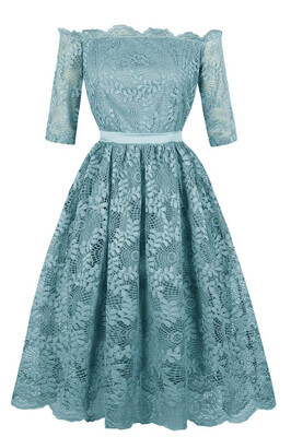 

Dress Elegant A Line Off The Shoulder Half Sleeves 2018 Hot