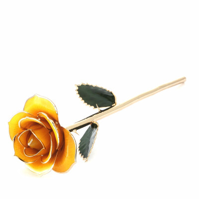 

DAYA Yellow Gold Rose Long Stem 24k Rose Dipped Rose Flower Best Gift for Valentines Day Mothers Day Anniversary&Birthda